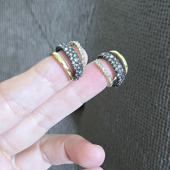 ✨️HP✨️ Alexis Bittar Crystal💎 Orbit 3-Row Hoop Earrings - Picture 15 of 16